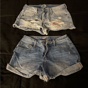 Old Navy Blue Distressed Jean Shorts